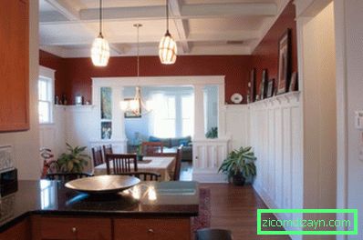 muebles-decoración-interior-cocina-comedor-salón-decoración-increíble-simplemente-granito-mesa-y-madera-estante-con-blanco-póker-mesas-comedor-también-bonitas-lámparas-colgantes- para-plan-piso-abierto