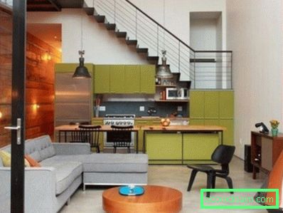 moderna sala de estar sala de estar para cocina moderna con sala de estar combinada e impresionante diseño de interiores ideas y gabinetes verdes también con escalera de hierro forjado barandilla